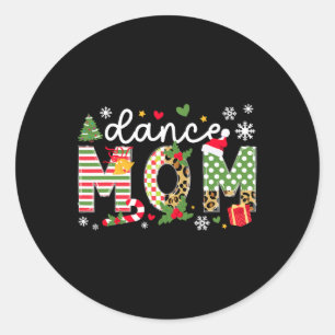 Sticker Rond Danse Maman Noël Danse Maman Fête des fêtes