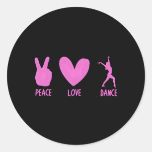 Sticker Rond Danse Pour La Danse Hip hop Liée Danseuse