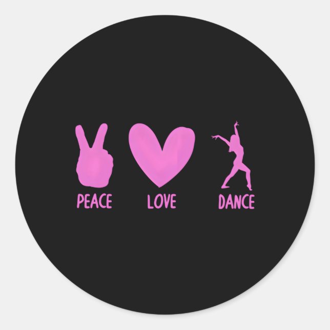 Sticker Rond Danse Pour La Danse Hip hop Liée Danseuse (Devant)