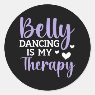 Sticker Rond Danse ventre est ma thérapie Shimmy Danse ventre