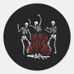 Sticker Rond Danser Feu Valentines Jour Os Amour Coeur