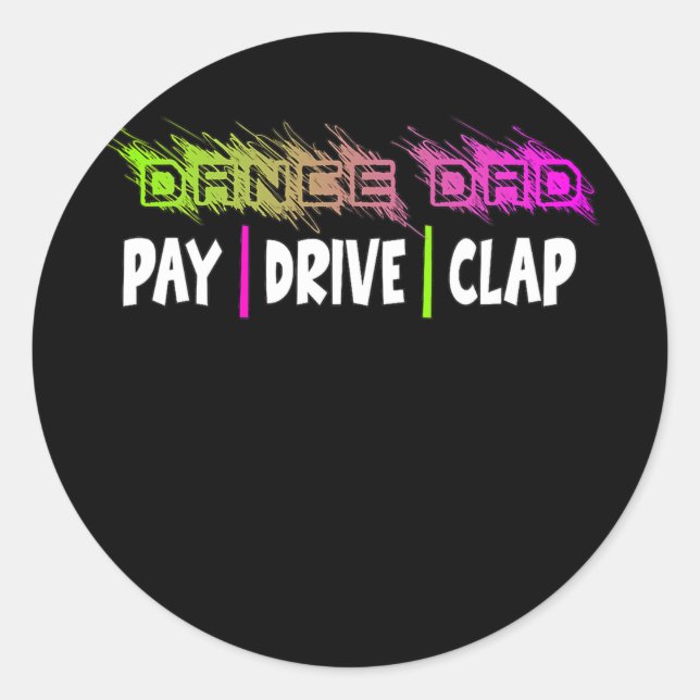 Sticker Rond Danser papa Payer Clavier de lecteur Danser papa (Devant)