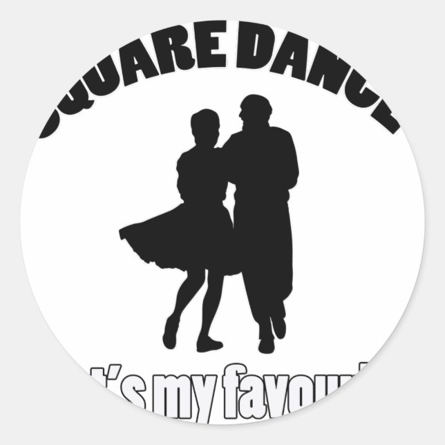 Sticker Rond Danses carrés (Devant)
