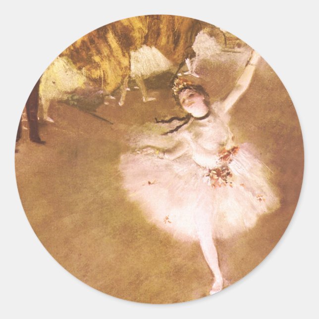 Sticker Rond Danseur de ballet Diplôme de la peinture étoile (Devant)