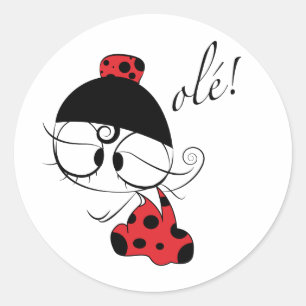 Sticker Rond Danseur de flamenco vieux !