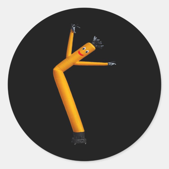 Sticker Rond Danseur de l'air amusant Danser cadeau Wackable In (Devant)