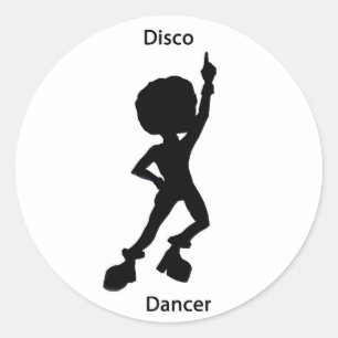 Sticker Rond Danseur Disco