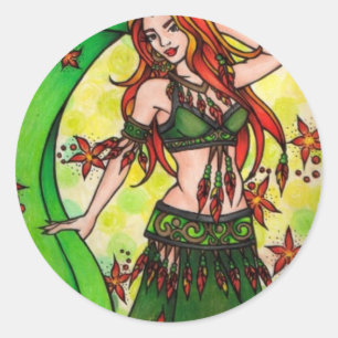 Sticker Rond Danseur du ventre Dawn