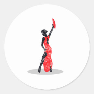 Sticker Rond Danseur flamenco