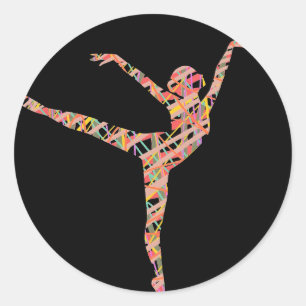 Sticker Rond Danseur moderne Ballet