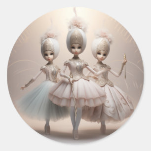 Sticker Rond Danseurs arabes de la mode du ballet Casse-Noisett