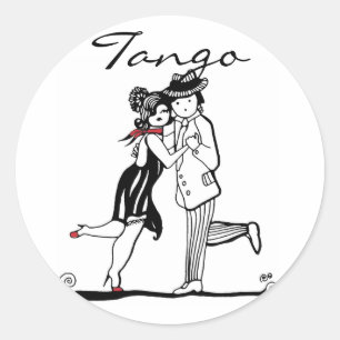 Sticker Rond Danseurs de tango
