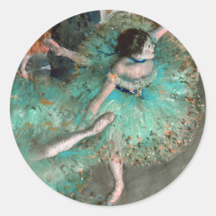 Sticker Rond Danseuse verte (Danseuse Verte) Edgar Degas