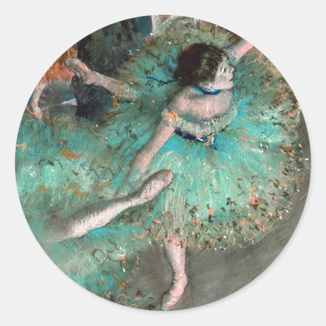 Sticker Rond Danseuse verte (Danseuse Verte) Edgar Degas (Devant)