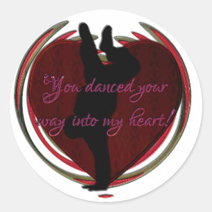 Sticker Rond Dansez dans mon coeur