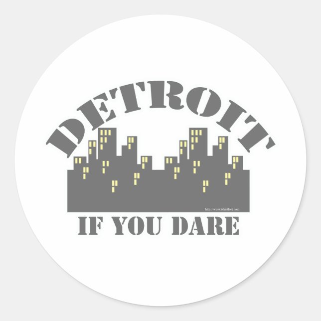Sticker Rond Dare de Détroit (Devant)