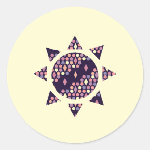 Sticker Rond Dark City Twilight Honeypeb et Diamond Sun