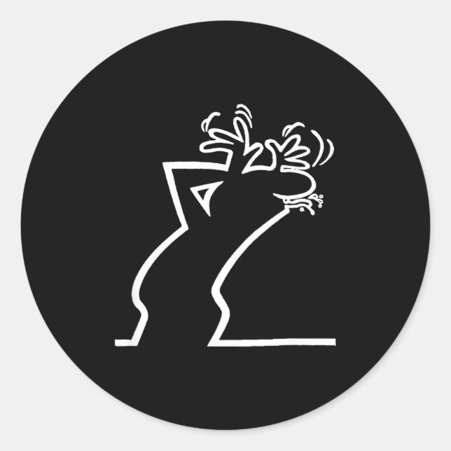 Sticker Rond Dark Humor Sarcasm Funny Quote Witty Irony Office  (Devant)