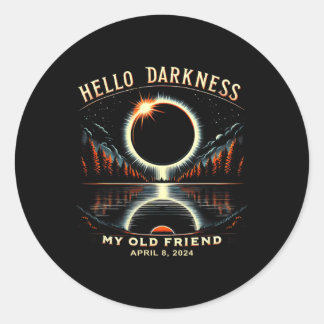 Sticker Rond Darkness My Old Friend Solar Eclipse Avril 0817