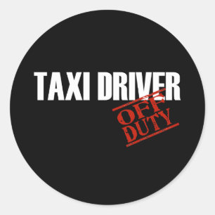STICKER ROND DARME DU CONDUCTEUR DE TAXI HORS SERVICE