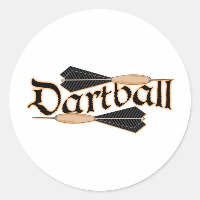 Sticker Rond Dartball Dartball Darts (Devant)