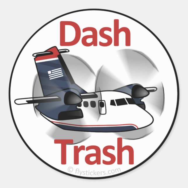Sticker Rond Dash Trash (USAir Express Livery) (Devant)