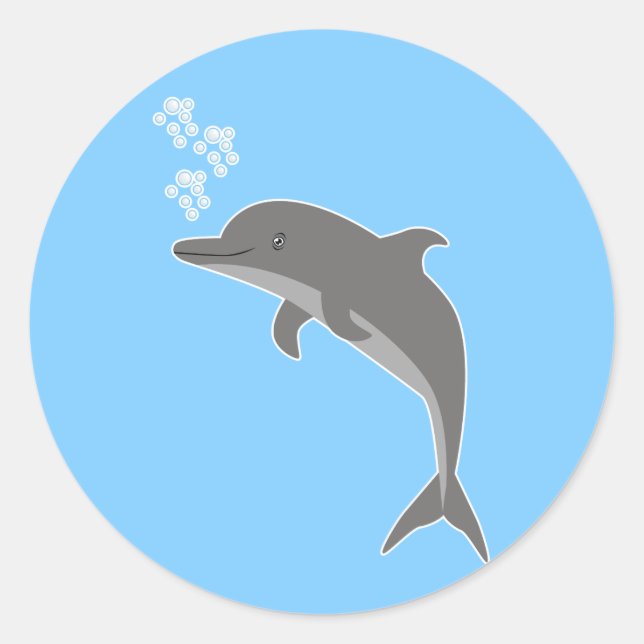 Sticker Rond Dauphin (Devant)