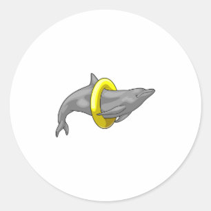 Sticker Rond Dauphin natation Lifebuoy