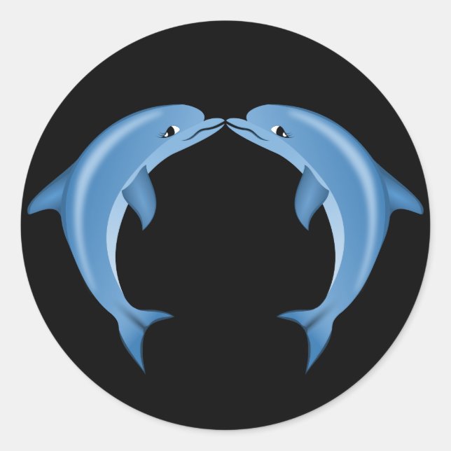 Sticker Rond Dauphins (Devant)