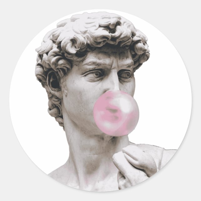 Sticker Rond David - Buble Gum (Devant)