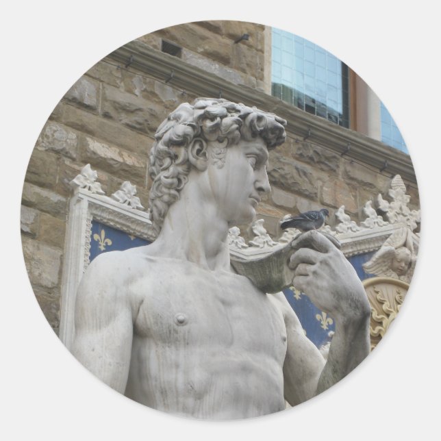 Sticker Rond David de Michel-Ange, Florence Italie (Devant)