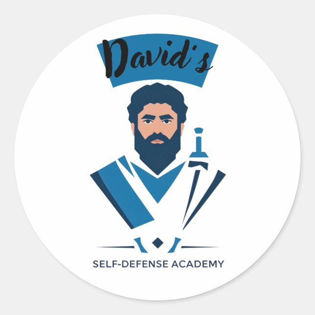 Sticker Rond David's Self-Defense Academy (Devant)