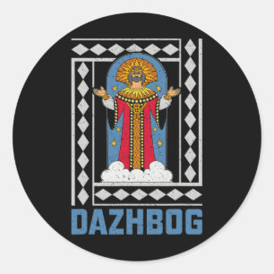 Sticker Rond Dazhbog Ancien Mythe Slave Païen Russie