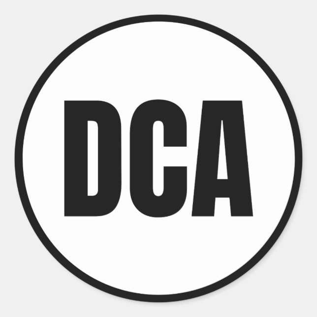Sticker Rond DCA - Washington DC - National (Devant)