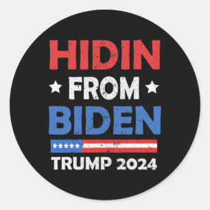 Sticker Rond De Biden Trump 2024 Drôle Anti Joe Biden Men Wom