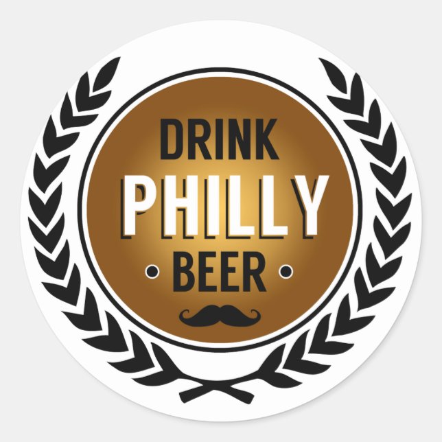 Sticker rond de bière Philly (Devant)