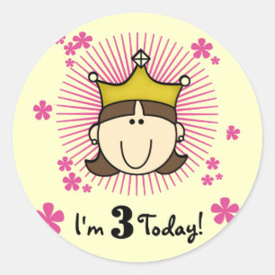 Sticker Rond De brune 3èmes anniversaire T-shirts et cadeaux de