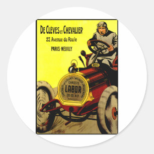 Sticker Rond De Cleves Et Chevalier ~ Annonce Automobile Vintag