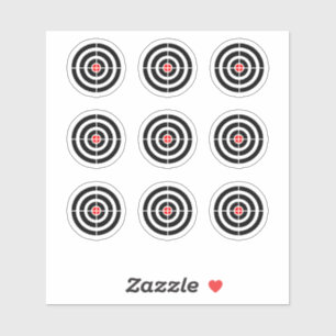 Sticker rond de conception "cible" de la machine à