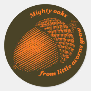 Sticker Rond De grands chênes de petites glaces poussent