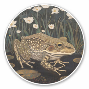 Sticker rond de grenouille