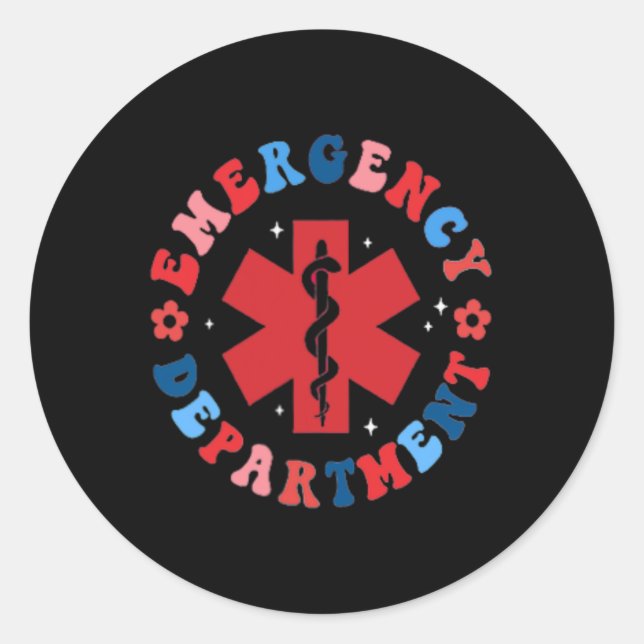 Sticker Rond De Juillet Département D'Urgence Er Ed Salle D'Urg (Devant)