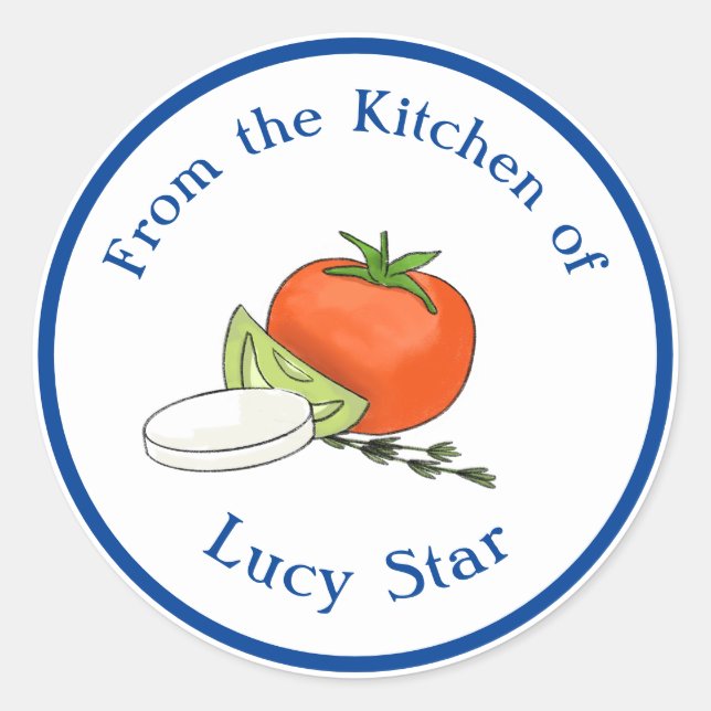 Sticker Rond De la cuisine de cadeaux gastronomiques (Devant)