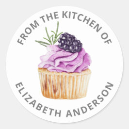 Sticker Rond De la cuisine de Cupcake pâtisserie Chef boulanger