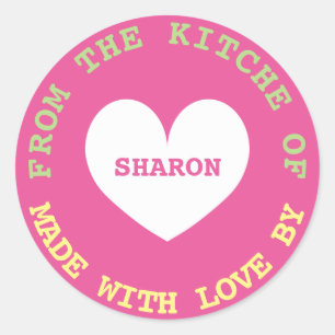 Sticker Rond De la cuisine de Fabriqué avec amour petit