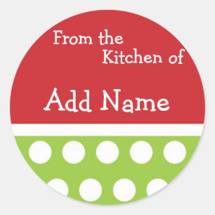 Sticker Rond "De la cuisine" de l'autocollant de Noël