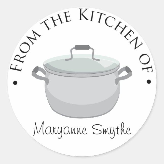 Sticker Rond De la cuisine de - Pot Stock (Devant)