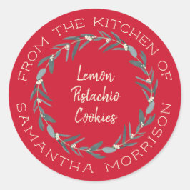Sticker Rond De La Cuisine De | Serre d'Eucalyptus en rouge
