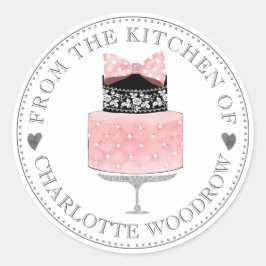 Sticker Rond De La Cuisine Du Gâteau