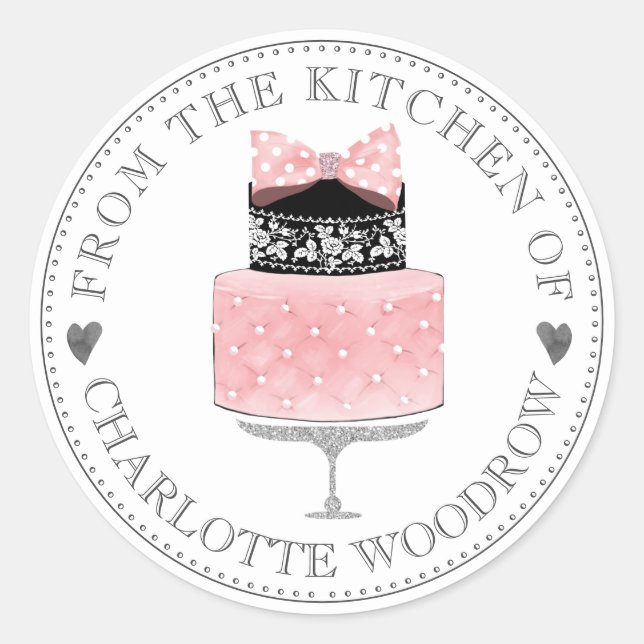 Sticker Rond De La Cuisine Du Gâteau (Devant)